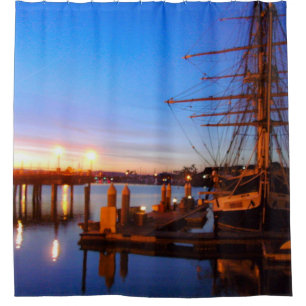 Pilgrim at dawn Dana point harbor photo  Shower Curtain