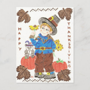 Pilgrim boy 1 postcard