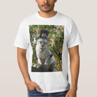 Pilgrim Cat Thanksgiving T-Shirt