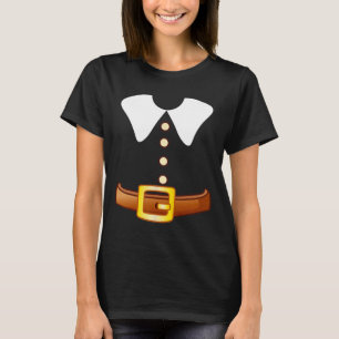 Pilgrim Costume Halloween Funny Thanksgiving Boys T-Shirt
