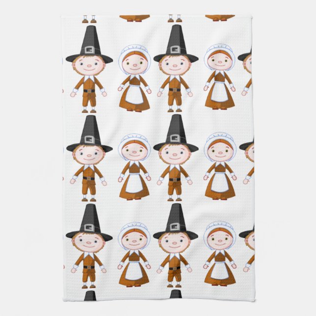 Pilgrim Couple Towel (Vertical)