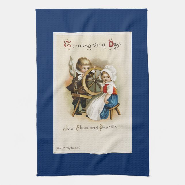 Pilgrim Couple Towel (Vertical)