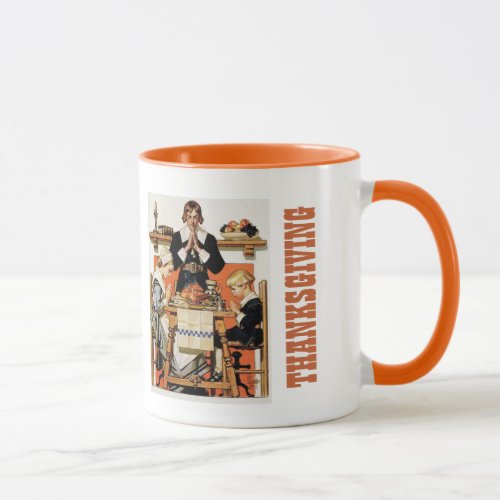 Pilgrim Family Thanksgiving Gift Mugs