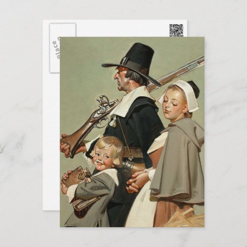 Pilgrim Family Thanksgiving Postcards