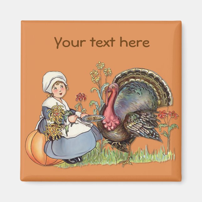 Pilgrim Girl - Customize Magnet (Front)