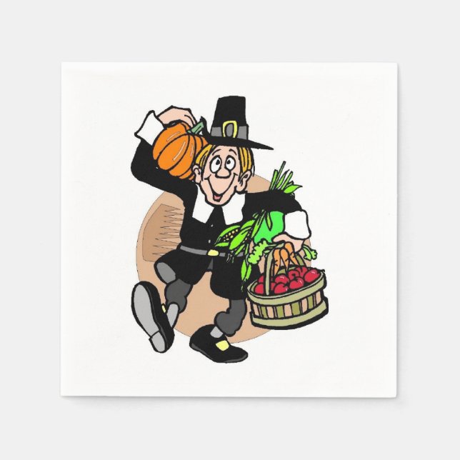Pilgrim Harvest Napkins (Front)