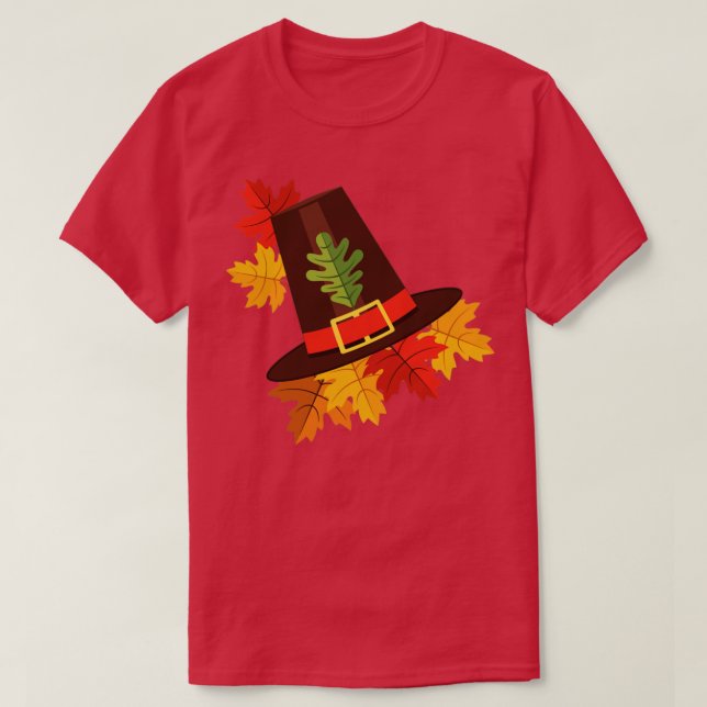Pilgrim Hat T-Shirt (Design Front)