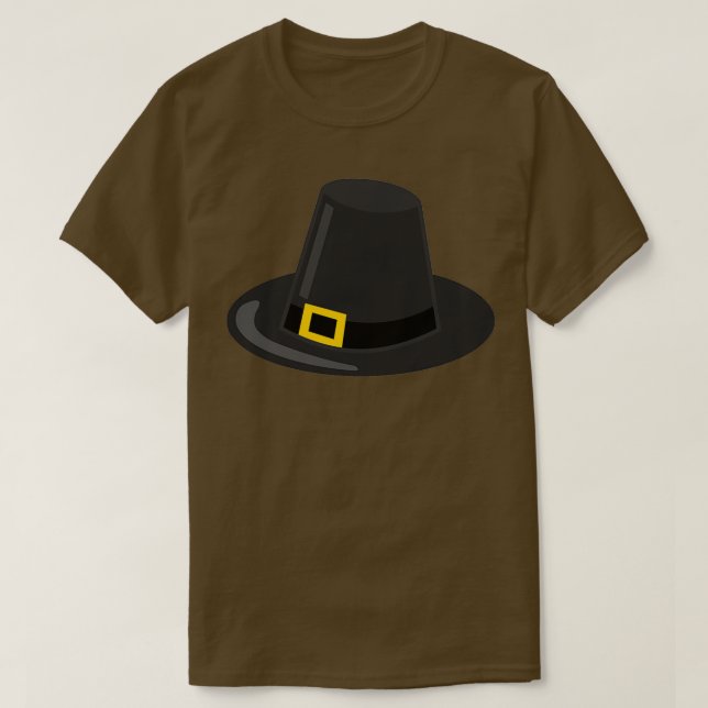 Pilgrim hat Thanksgiving T-Shirt (Design Front)