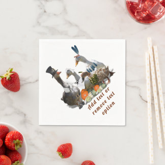 Pilgrim & Indian Ducks Thanksgiving  Napkins