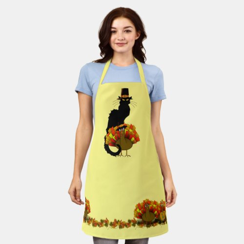 Pilgrim Le Chat Noir Thanksgiving Apron