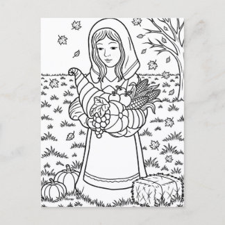 Pilgrim Maiden Postcard