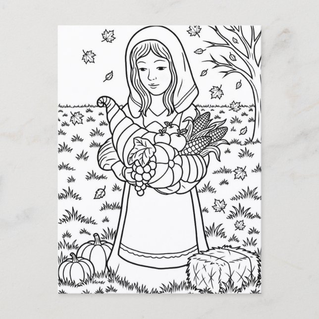 Pilgrim Maiden Postcard (Front)