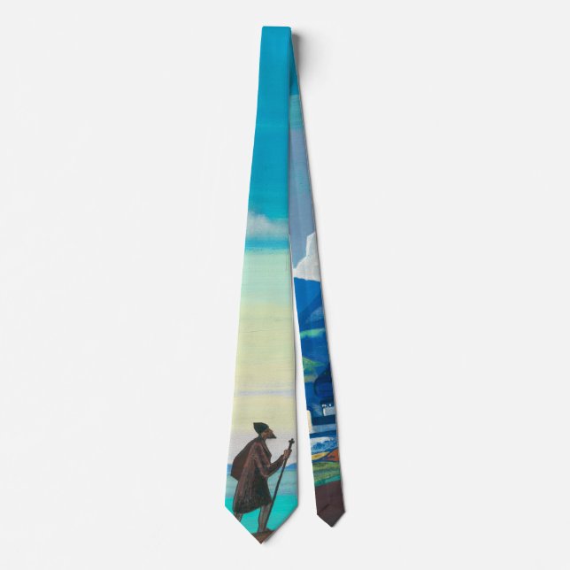 Pilgrim of the Radiant City by Nicholas Roerich Neck Tie (Front)