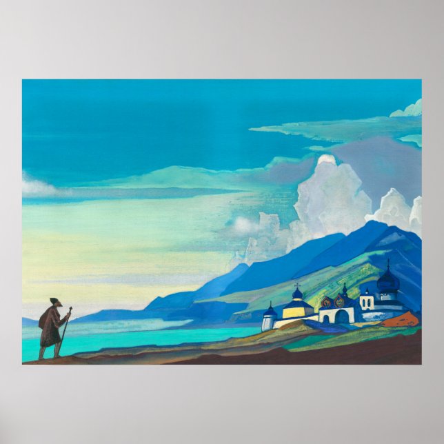 Pilgrim of the Radiant City by Nicholas Roerich Poster (Front)