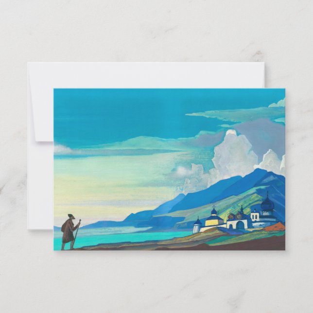 Pilgrim of the Radiant City by Nicholas Roerich Thank You Card (Front)