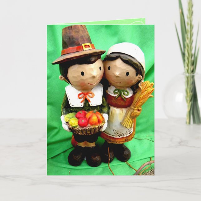 Pilgrim Pair Holiday Card (Front)