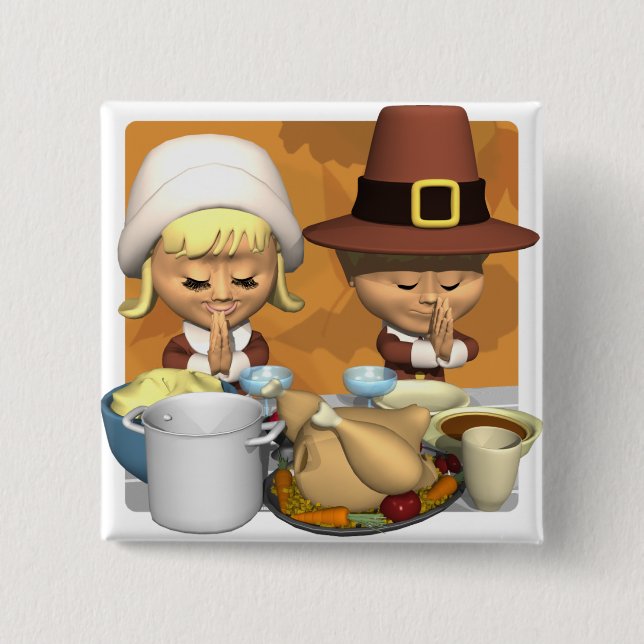 Pilgrim Prayer Pinback Button (Front)