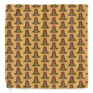 Pilgrim Puritan Hat Happy Thanksgiving Autumn Fall Bandana