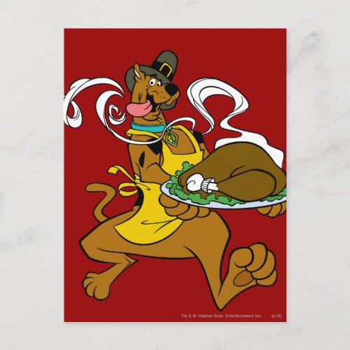 Pilgrim Scooby_Doo With Turkey Holiday Postcard