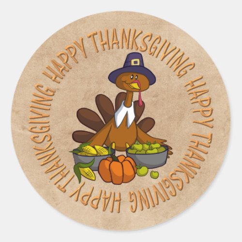 Pilgrim Turkey and Food Stickers