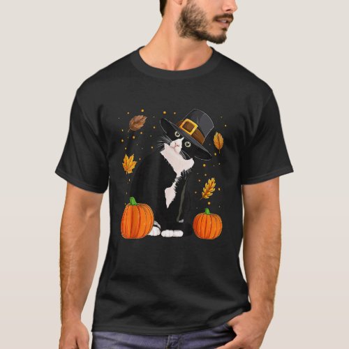 Pilgrim Turkey Cat Shirts Men Women Thanksgiving C