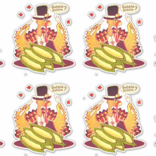 Pilgrim Turkey contour stickers