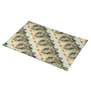 Pilgrim Woman Vintage Thanksgiving Cloth Placemat