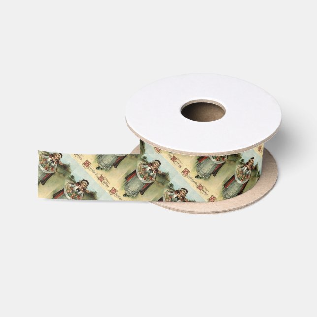 Pilgrim Woman Vintage Thanksgiving Ribbon (Spool)