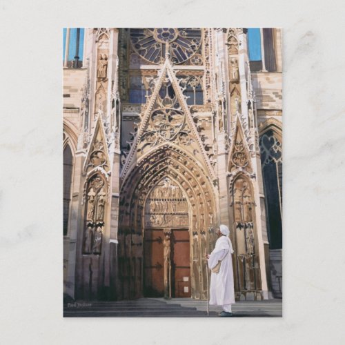 Pilgrimage Chartres Cathedral Watercolor Postcard