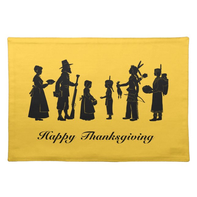 Pilgrims and Indians Cloth Placemat (Front)