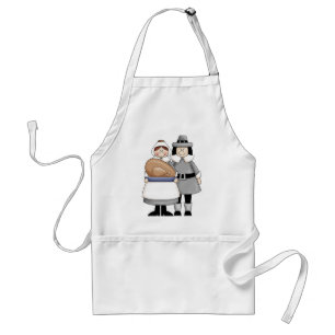 Pilgrims At Thanksgiving Apron