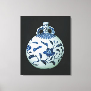 Pilgrim's 'Blue and White' Gourd with Floral Canvas Print
