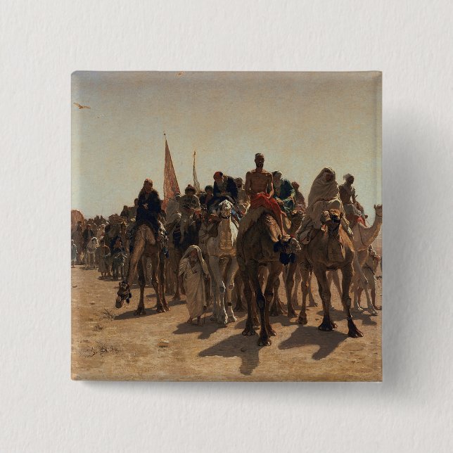 Pilgrims Going to Mecca, 1861 Pinback Button (Front)