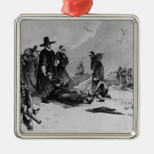 Pilgrims Metal Ornament