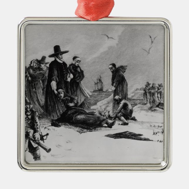 Pilgrims Metal Ornament (Front)