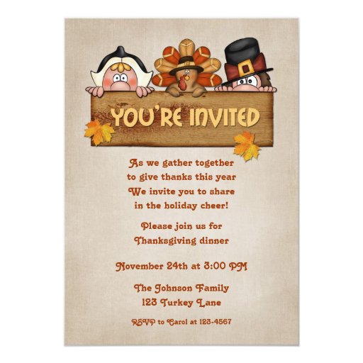 Thanksgiving Dinner Family Invitation 7