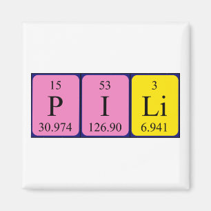 Pili periodic table name magnet