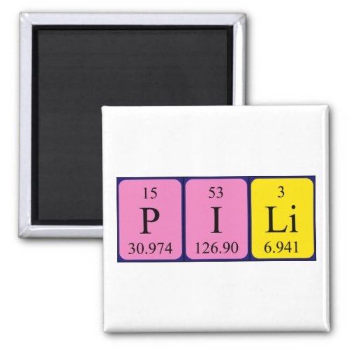 Pili periodic table name magnet