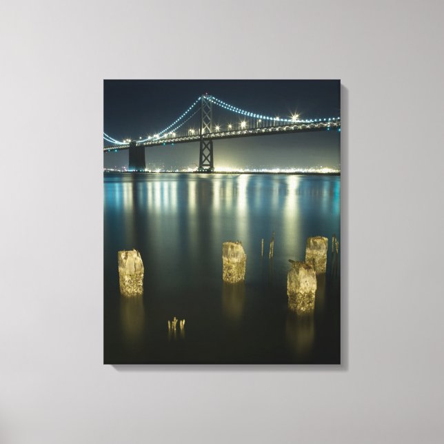Pilings along the Embarcadero, San Francisco Canvas Print (Front)