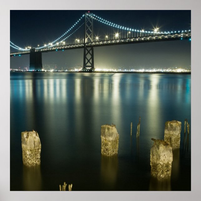 Pilings along the Embarcadero, San Francisco Poster (Front)