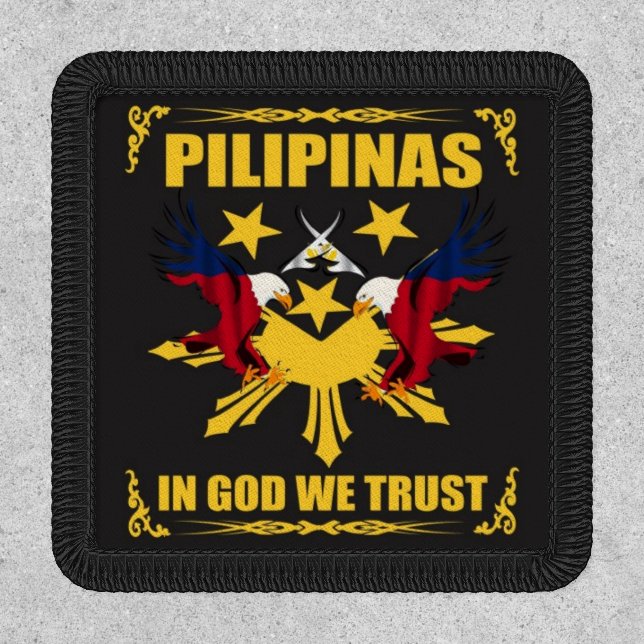 Pilipinas In God We Trust Philippines Filipino  Patch (Front)
