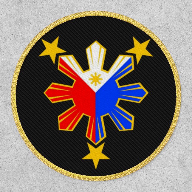 Pilipinas Philippines Filipino Country Flag  Patch (Front)