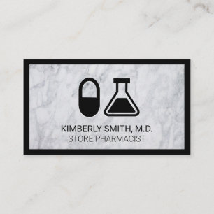 Pill and Beaker Pharmacist Business Card