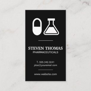 Pill and Beaker Pharmacist Business Card