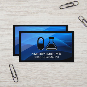 Pill and Beaker Pharmacist Science Business Card