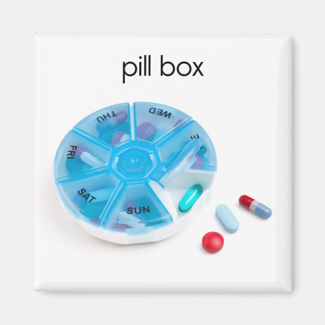 Pill Box Refrigerator Magnet (Front)