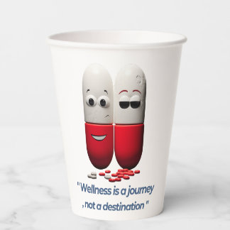 Pill Characters "Wellness is a Journey" Coffee Cup