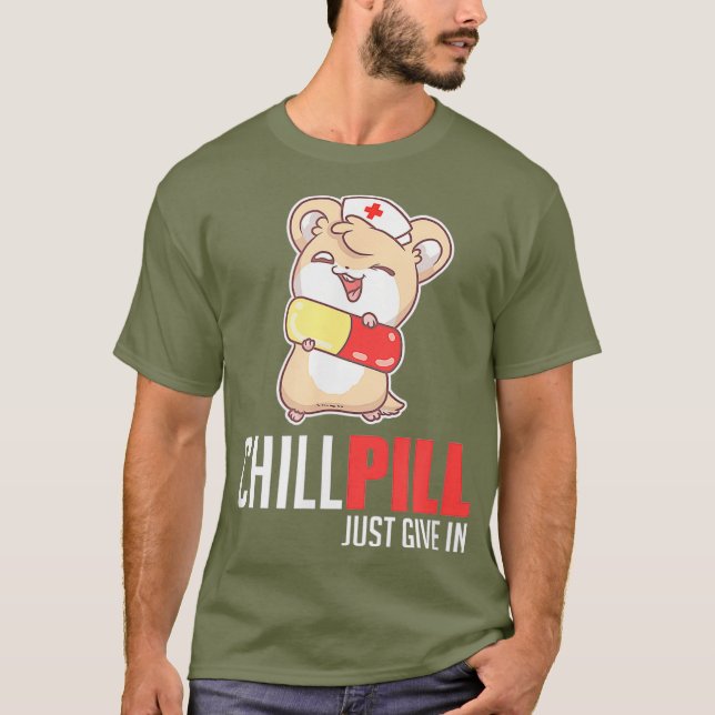 Pill Funny Hamster Nurse Doctor Medicine Pet T-Shirt (Front)