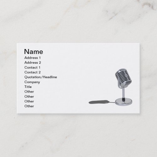 Pill Microphone Business Card Templates