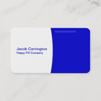 Pill Shaped (blue) Business Card by pixelholicBC at Zazzle